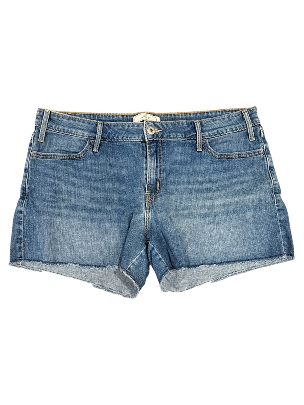 Levi's medium Wash distressed denim shorts